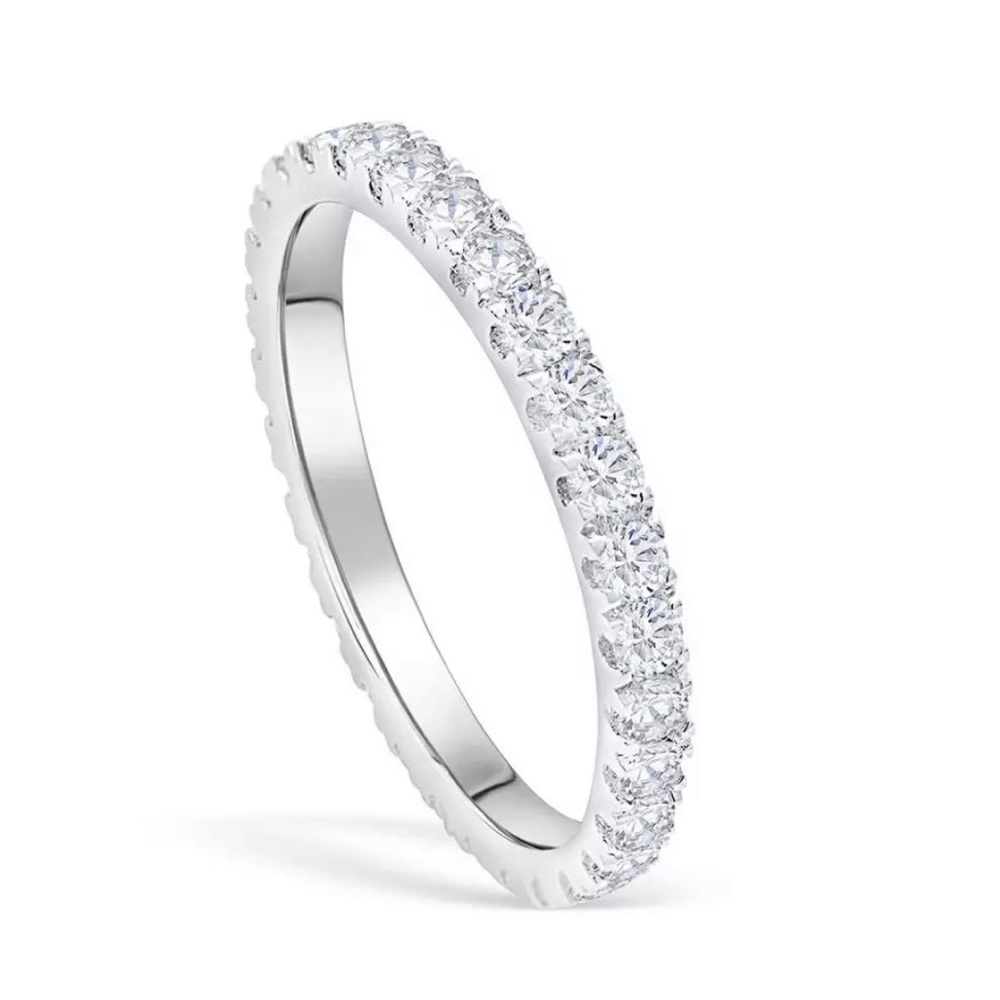 ✨18K Dainty White Gold Eternity Band✨